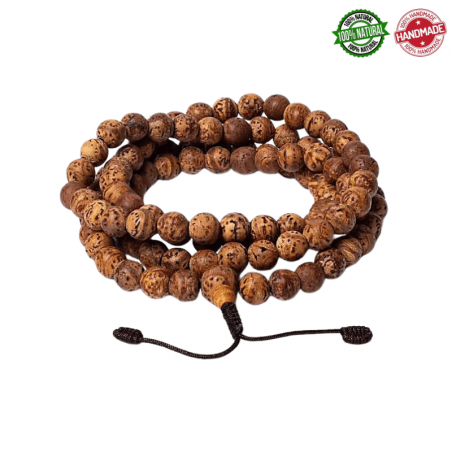Mala Tibetano 108 semi naturali di Bodhi Lucidati da 12mm