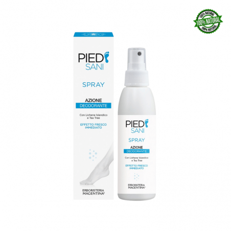 Piedi Sani Spray Deodorante a base di estratti vegetali e oli essenziali - 150ml