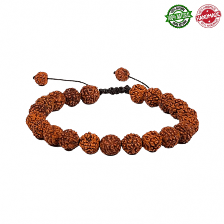 Mala Tibetano 21 grani Rudraksha da 8mm regolabile