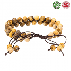 Braccialetto Diaspro con filo regolabile