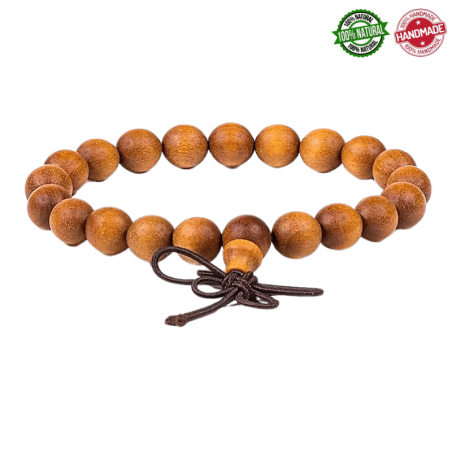 Bracciale Mala Tibetano in Legno di Sandalo – 21 Grani