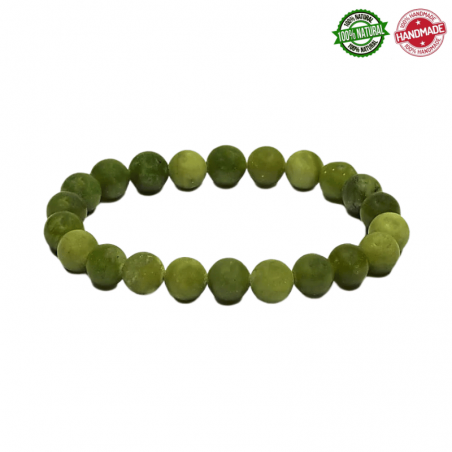 Giada Verde Mala Tibetano braccialetto - 21 perline