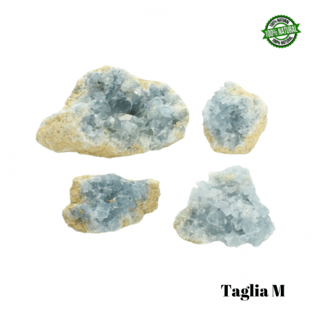 Celestina Drusa Medium - (± 5/7cm - ± 100/129gr.) - Qualità A