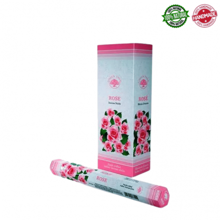 Rosa 20 Bastoncini Incenso Green Tree Rose Agarbatti