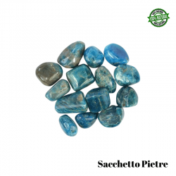 Apatite Blu Sacchetto Pietre Burattate (4 / 7 Pietre - 50gr.)