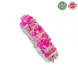 Salvia Bianca della California e Fiori Rosa di Statice Sinuata Smudge - (10-12cm - 25-30gr.)