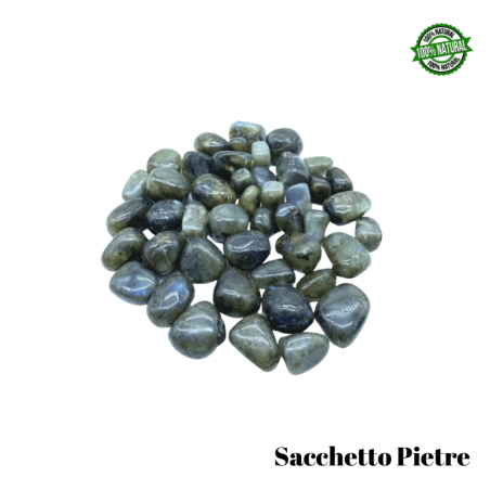 Labradorite Sacchetto Pietre Burattate (4 Pietre - 50gr.) - Qualità A