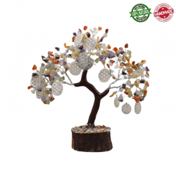 Albero con multigemme Reiki e Fiore della Vita - 300 Gemme