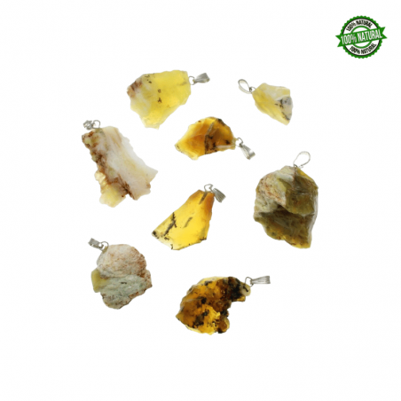 Ciondolo Opale Giallo Grezzo Pietra Naturale - (± 2cm)