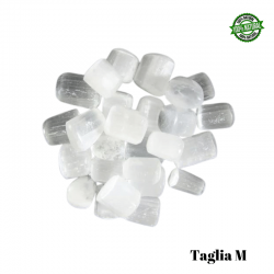 Selenite Bianca Satin Spar Pietra Burattata Medium (± 25/35mm - ± 19/29gr.) - Qualità A