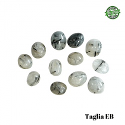 Cristallo di Rocca Tormalinato Pietra Burattata Extra Big (± 40/60mm - ± 61/90gr.) - Qualità A