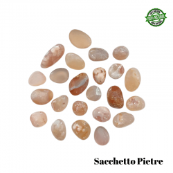 Agata Fiore di Ciliegio Sacchetto Pietre Burattate (5 Pietre - 50gr.) - Qualità AB
