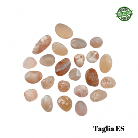 Agata Fiore di Ciliegio Pietra Burattata Extra Small (± 10/18mm - ± 4/8gr.) - Qualità AB