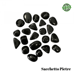 Ossidiana Nera Sacchetto Pietre Burattate (4 Pietre - 50gr.) - Qualità AB