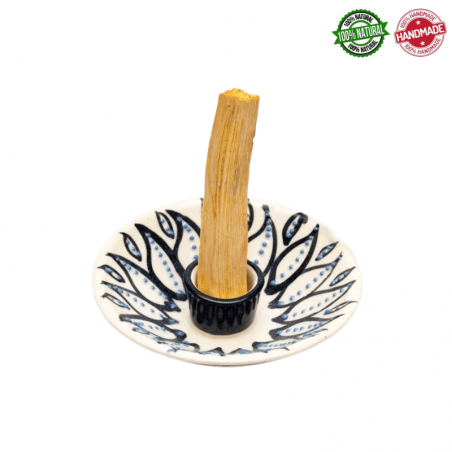 Supporto Legnetti Palo Santo e Incensi in Ceramica - Bianco