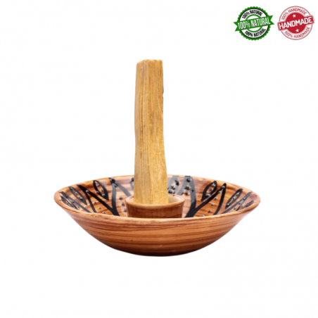 Supporto Legnetti Palo Santo e Incensi in Ceramica - Marrone