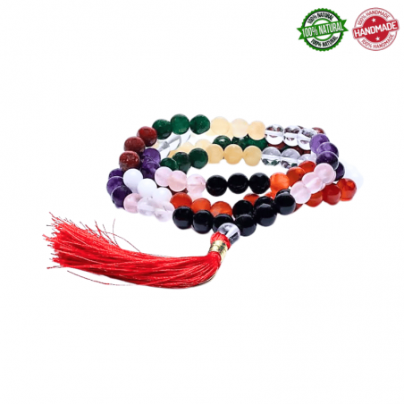 Mala Tibetano 108 perle 9 Pianeti da 7mm in pietra naturale - Qualità AA