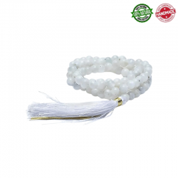 Mala Tibetano 108 perle Pietra di Luna Bianca da 6mm in pietra naturale - Qualità AA