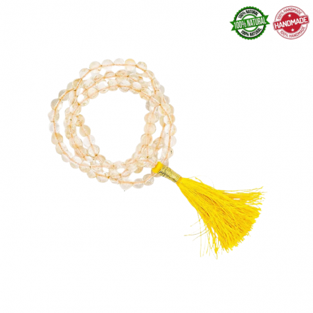 Mala Tibetano 108 perle Citrino da 6mm in pietra naturale - Qualità AA