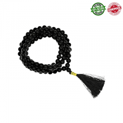 Mala Tibetano 108 perle Tormalina Nera da 6mm in pietra naturale - Qualità AA