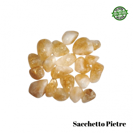 Citrino Riscaldato Sacchetto Pietre Burattate (6 Pietre - 50gr.) - Qualità A