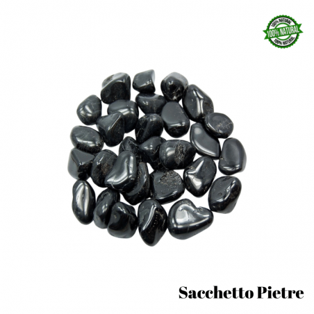 Tormalina Nera Sacchetto Pietre Burattate (2 Pietre - 50gr.) - Qualità A