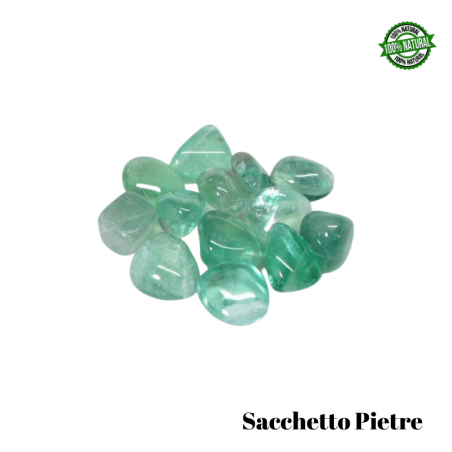 Fluorite Verde Sacchetto Pietre Burattate (4 Pietre - 50gr.) - Qualità AA