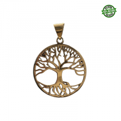 Albero della Vita Pendente in Bronzo tondo - 3,5cm