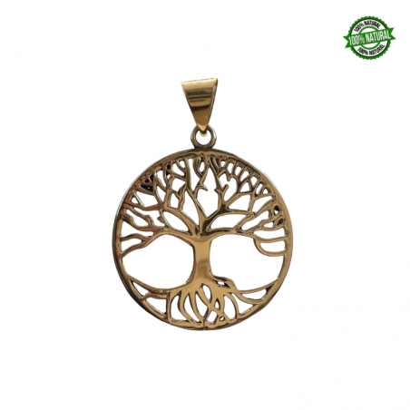 Albero della Vita Pendente in Bronzo tondo - 3,5cm