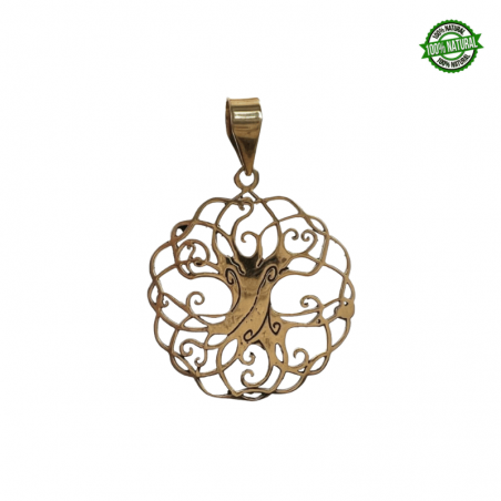 Albero della Vita Pendente in Bronzo tondo - 3,5cm