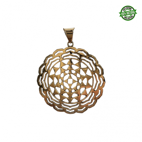 Mandala Pendente in Bronzo tondo - 4cm