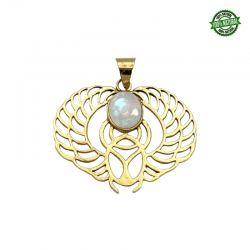 Pendente in Bronzo Shiva Lingam con pietra semipreziosa - (4 x 3cm)