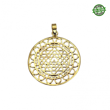 Mandala e Yantra Pendente in Bronzo - 4cm