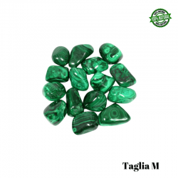 Malachite Pietra Burattata Medium (± 25/35mm - ± 19/29gr.) - Qualità AA