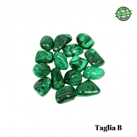 Malachite Pietra Burattata Big (± 30/50mm - ± 30/60gr.) - Qualità AA