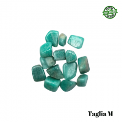 Amazzonite Pietra Burattata Medium (± 25/35mm - ± 19/29gr.) - Qualità A