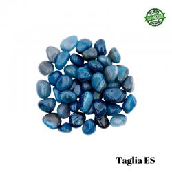 Agata Blu Pietra Burattata Extra Small (± 10/18mm - ± 4/8gr.) - Qualità A