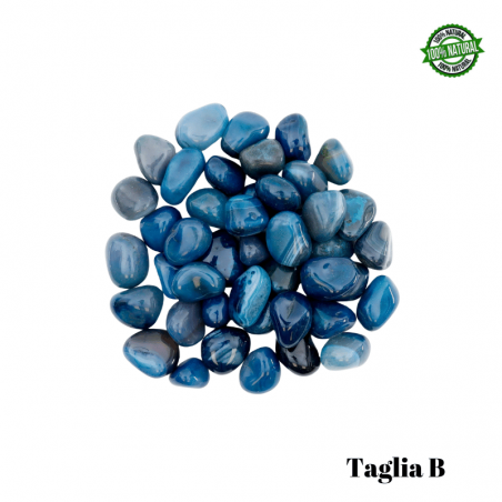Agata Blu Pietra Burattata Big (± 30/50mm - ± 30/60gr.) - Qualità A