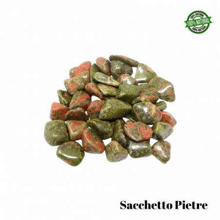 Unakite Sacchetto Pietre Burattate (4 Pietre - 50gr.) - Qualità A