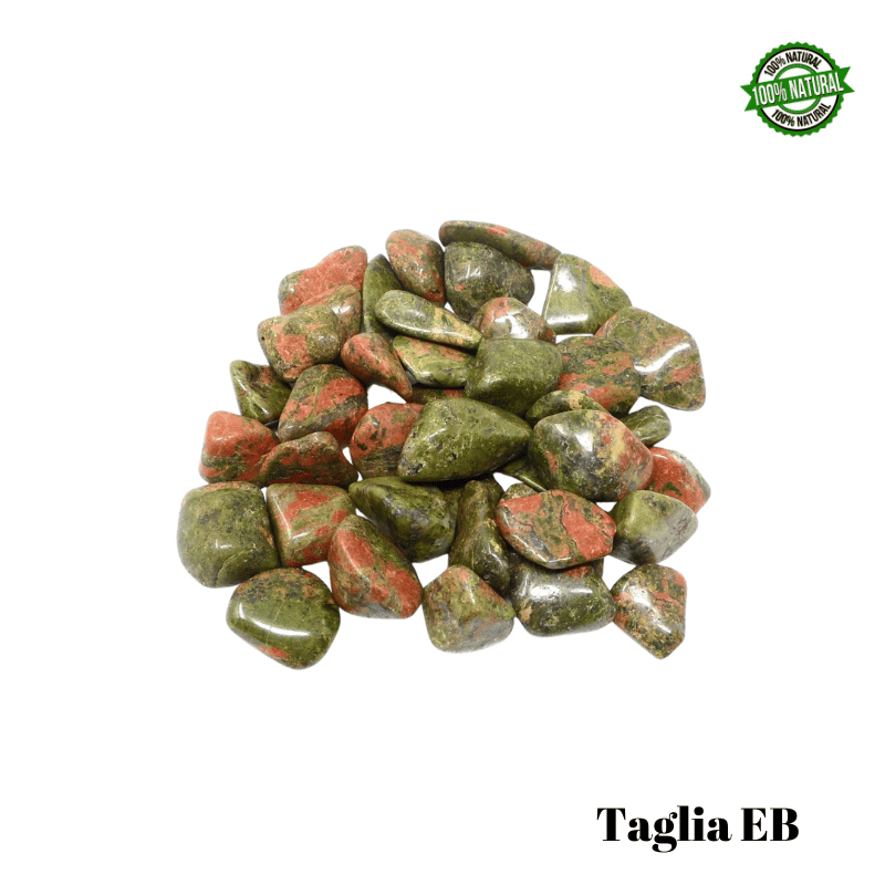 Unakite Pietra Burattata Extra Big (± 40/60mm - ± 61/90gr.) - Qualità A