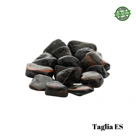 Tormalina Nera Ematite Pietra Burattata Extra Small (± 10/18mm - ± 4/8gr.) - Qualità A