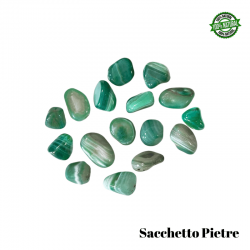 Agata Verde Sacchetto Pietre Burattate (3 Pietre - 50gr.) - Qualità AB