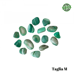 Agata Verde Pietra Burattata Medium (± 25/35mm - ± 19/29gr.) - Qualità AB