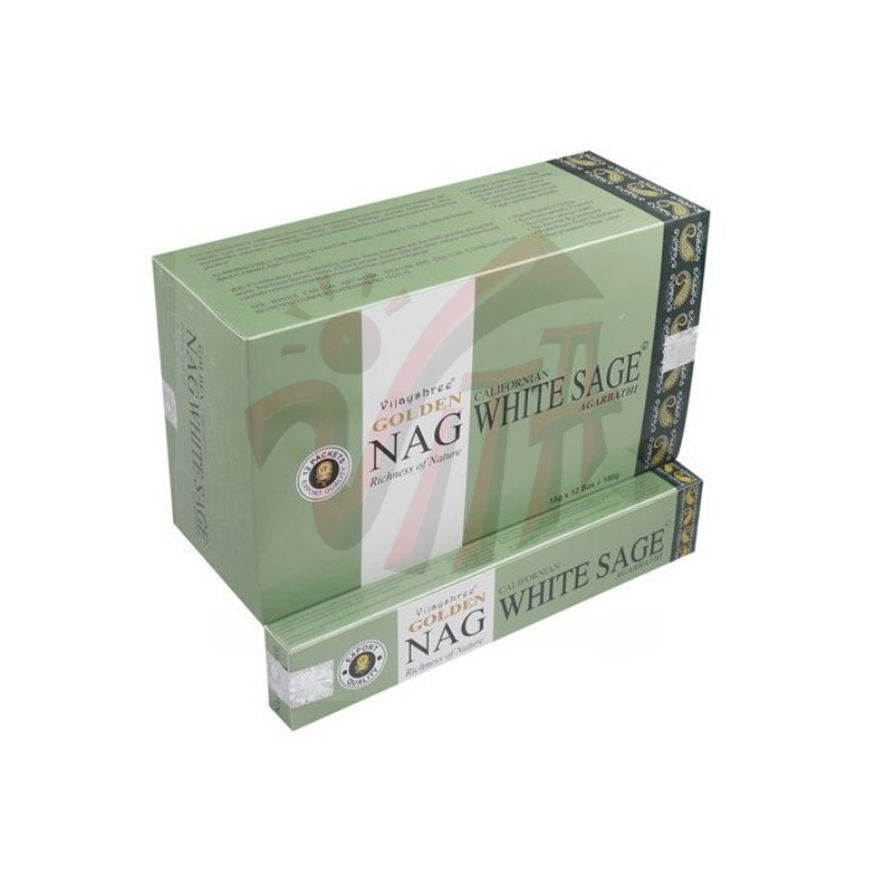 Incenso Golden Nag Salvia Bianca Vijayshree - Purificazione e Armonia