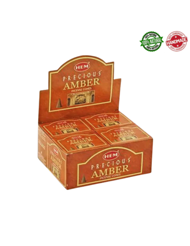 Ambra Preziosa 10 Coni Incenso Hem Precious Amber Masala con supporto