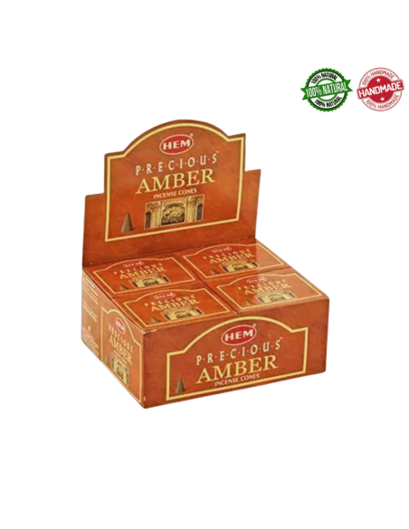 Ambra Preziosa 10 Coni Incenso Hem Precious Amber Masala con supporto