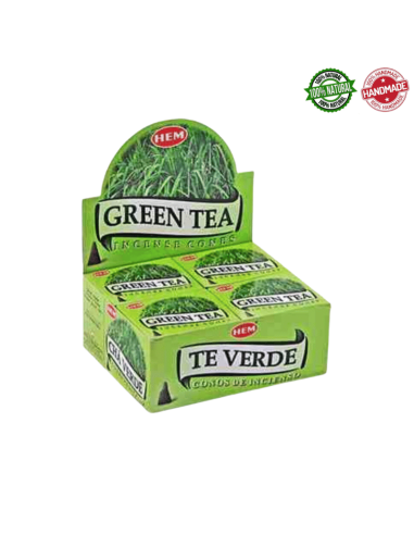Tè Verde 10 Coni Incenso Hem Green Tea Masala con Supporto