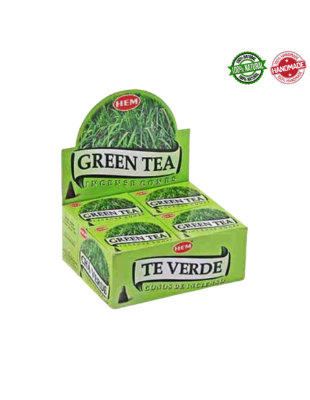 Tè Verde 10 Coni Incenso Hem Green Tea Masala con Supporto