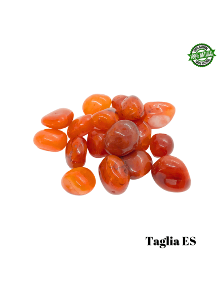 Corniola Rosso Arancio Pietra Burattata Extra Small (± 10/18mm - ± 4/8gr.) - Qualità A