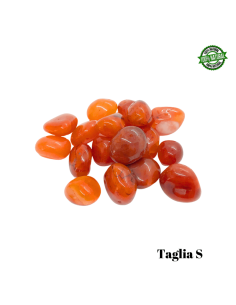 Corniola Rosso Arancio Pietra Burattata Small (± 20/30mm - ± 10/18gr.) - Qualità A